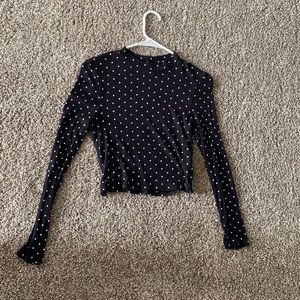 H&M long sleeved cropped shirt